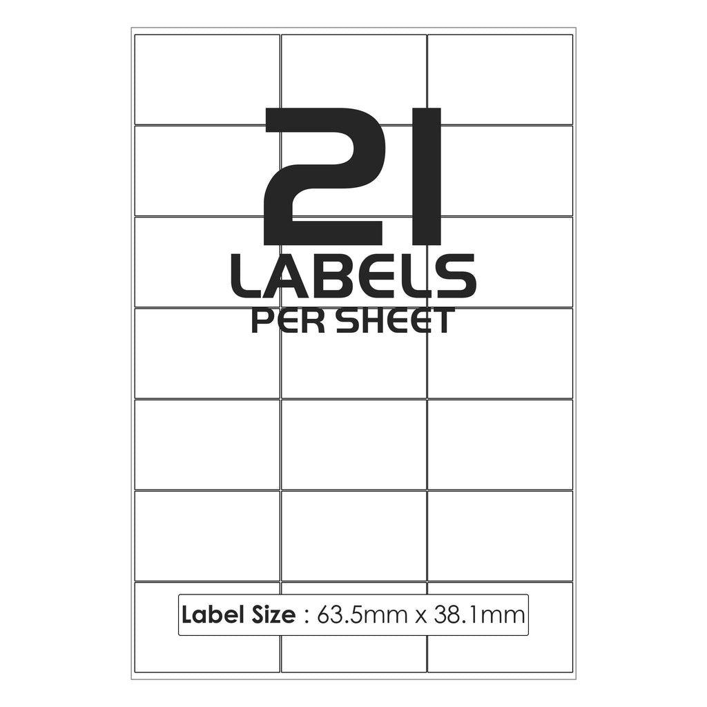 21 Labels Per Sheet